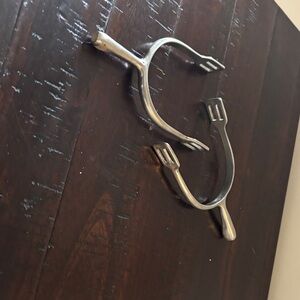 Ladies stainless Korsteel long English spurs 1 3/4”neck in good used condition